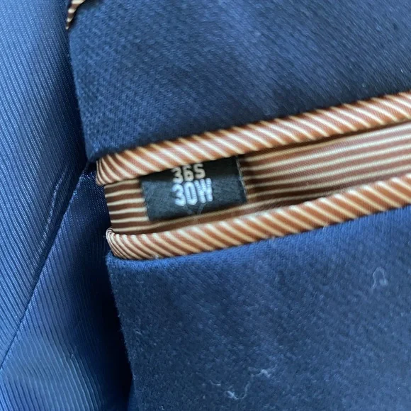 Men’s Navy Blue Jacket Size 36S 30W Used - Picture 2 of 2